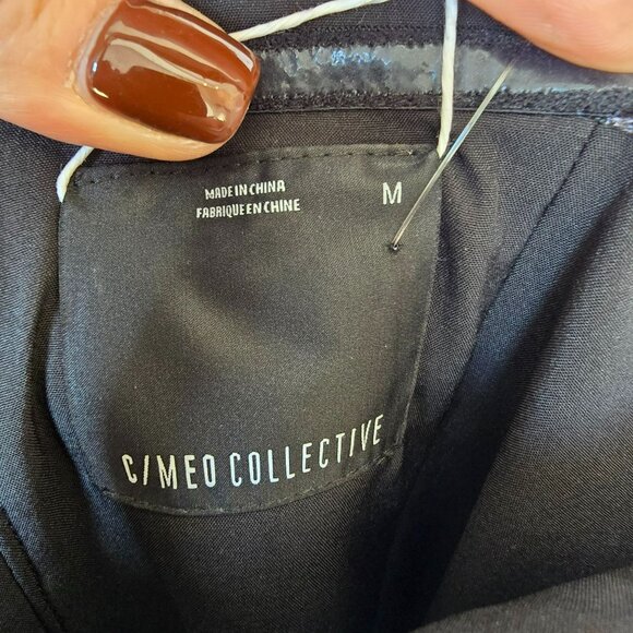 NWT C/Meo Collective Black Strapless Ribbed Dress Size M - Picture 5 of 7